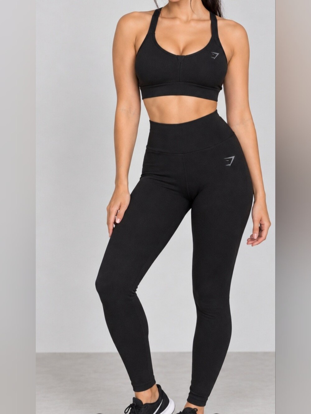 Gymshark High-Waist Black Seamless Leggings And Sport Bra